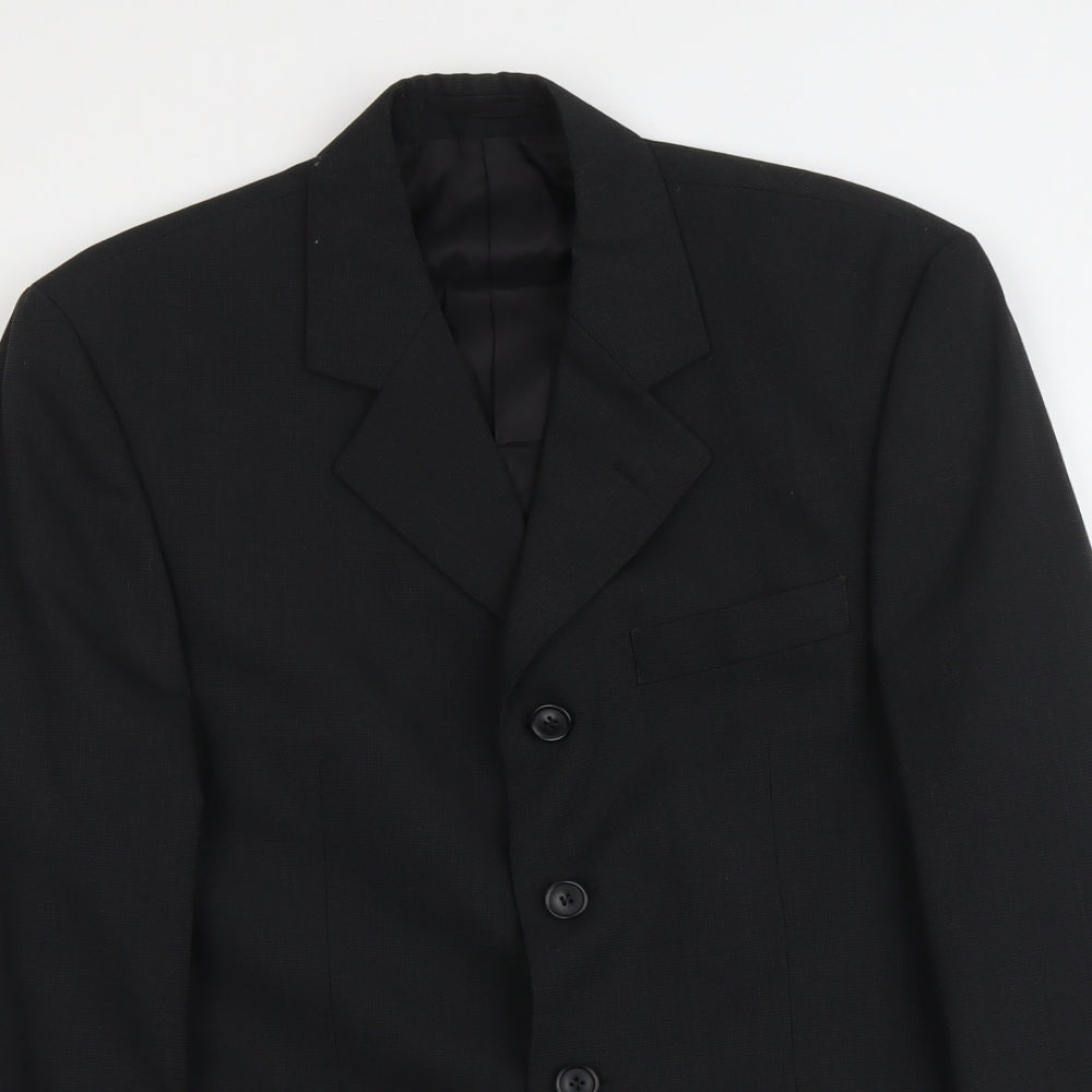 Tom English Mens Grey Polyester Jacket Suit Jacket Size L Regular