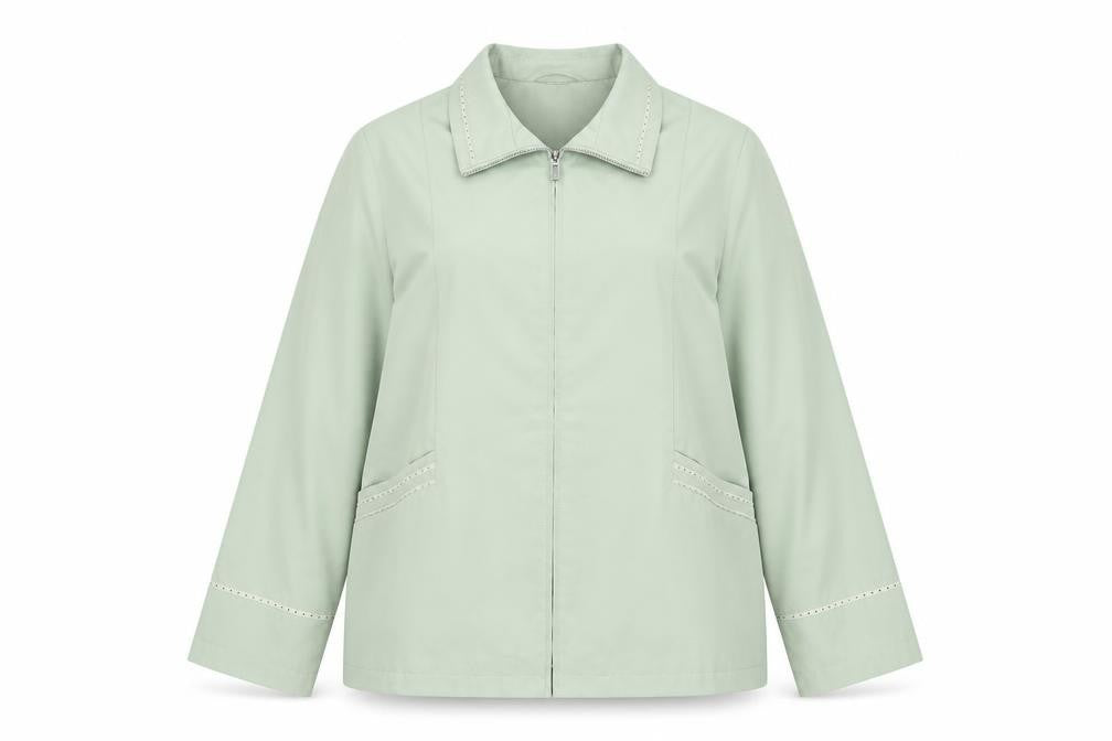EWM Womens Green Jacket Size 16 Zip
