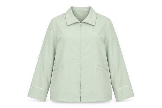 EWM Womens Green Jacket Size 16 Zip