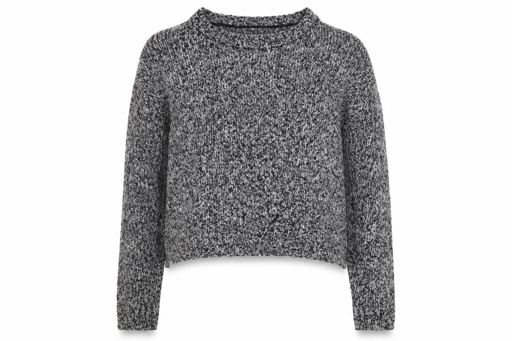 H&M Womens Grey Round Neck Acrylic Pullover Jumper Size L