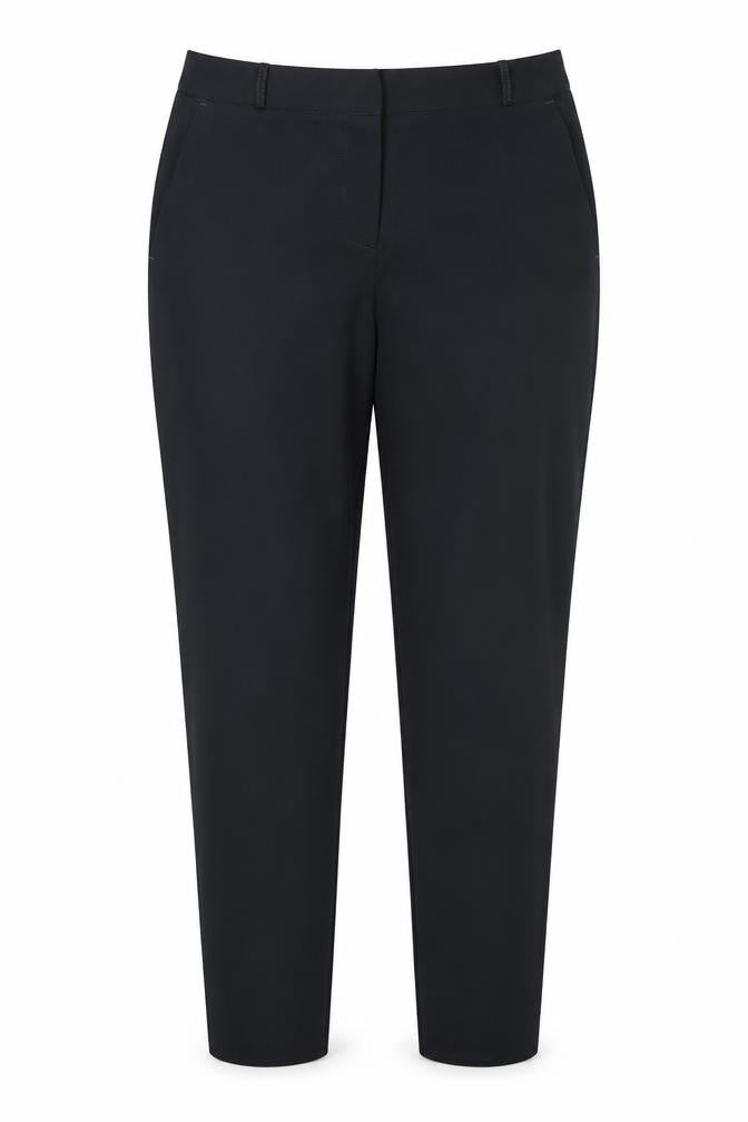 BHS Womens Blue Polyester Trousers Size 14 Regular Hook & Eye
