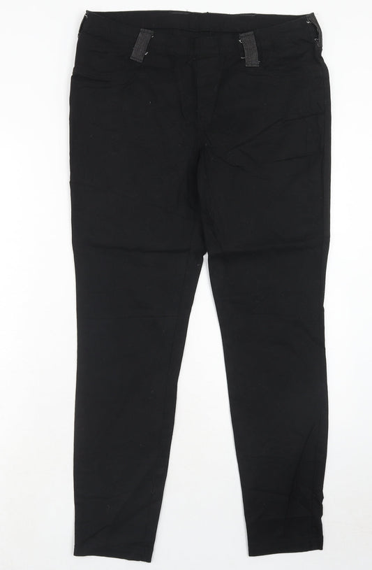 Preworn Womens Black Cotton Skinny Jeans Size 12 Regular