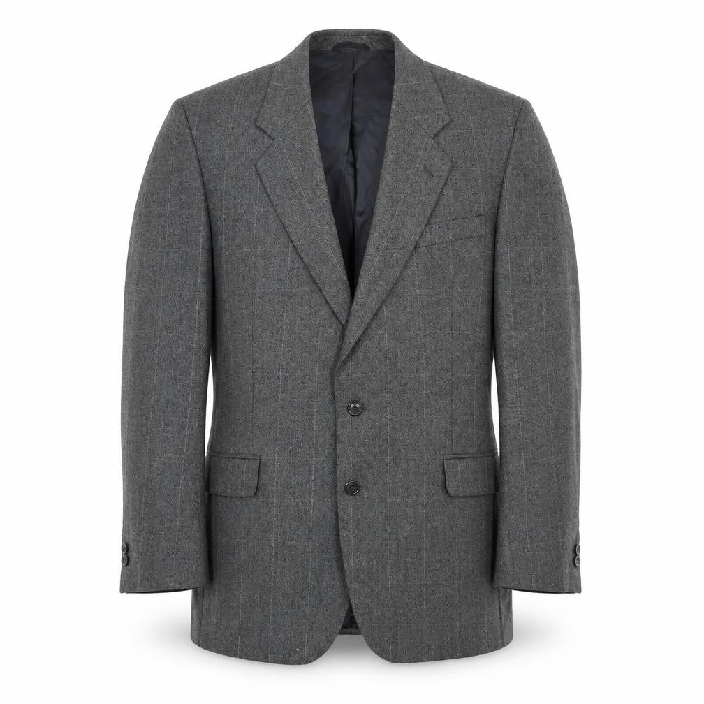 Periscope Mens Grey Check Polyester Jacket Suit Jacket Size 44 Regular
