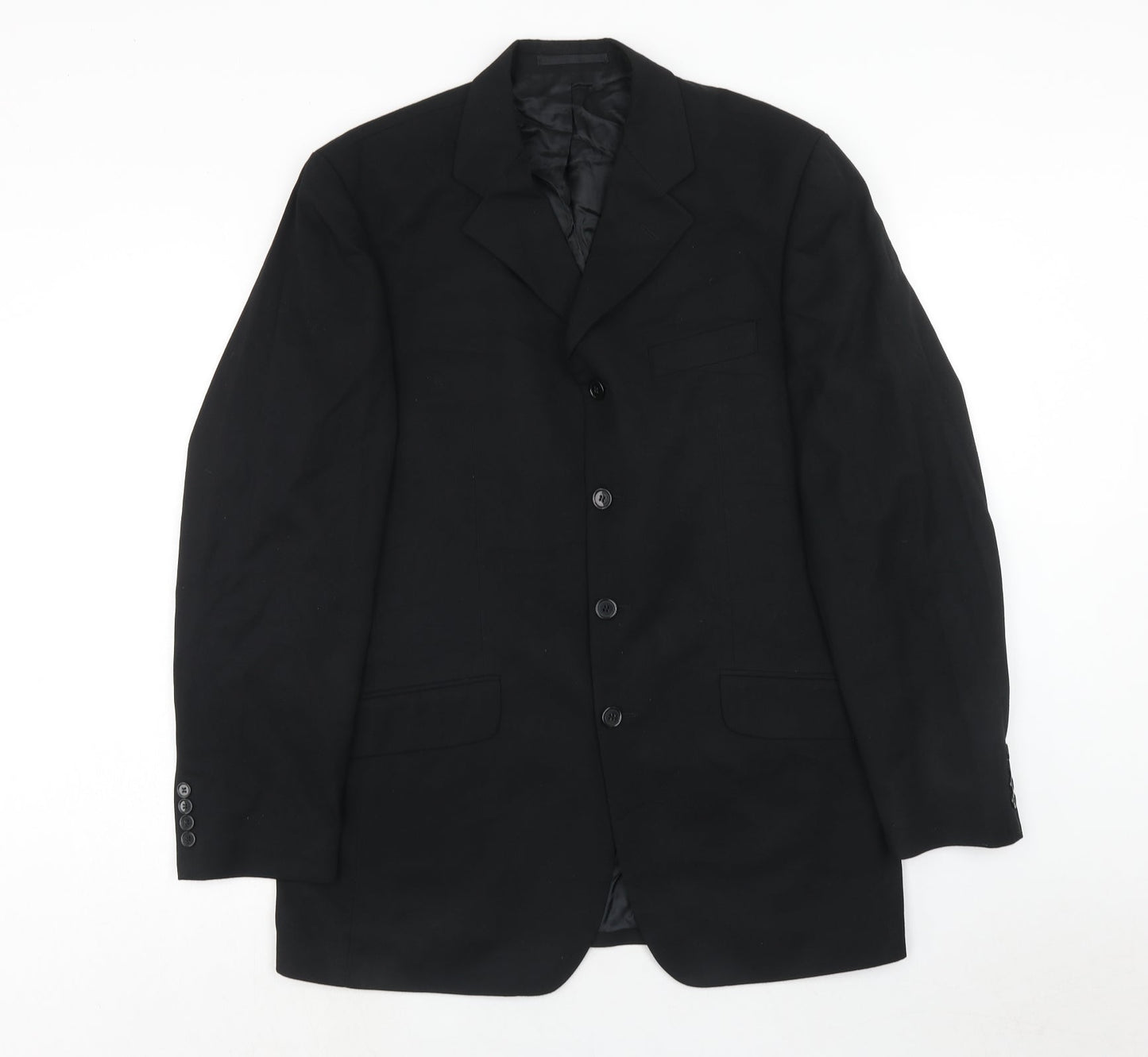 Daniel Grahame Mens Black Polyester Jacket Suit Jacket Size 40 Regular