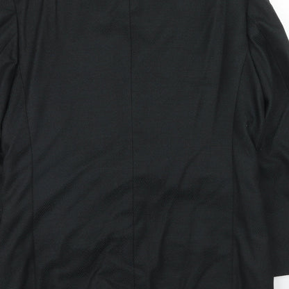 James Barry Mens Black Polyester Jacket Suit Jacket Size 42 Regular