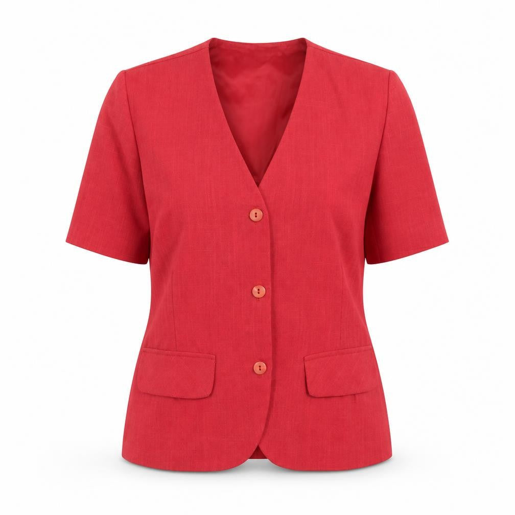 Studio Dee Womens Pink Polyester Jacket Blazer Size 14