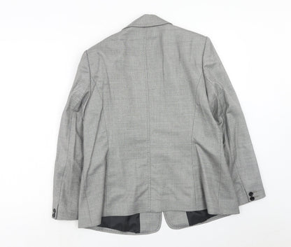 Planet Womens Grey Viscose Jacket Blazer Size 14