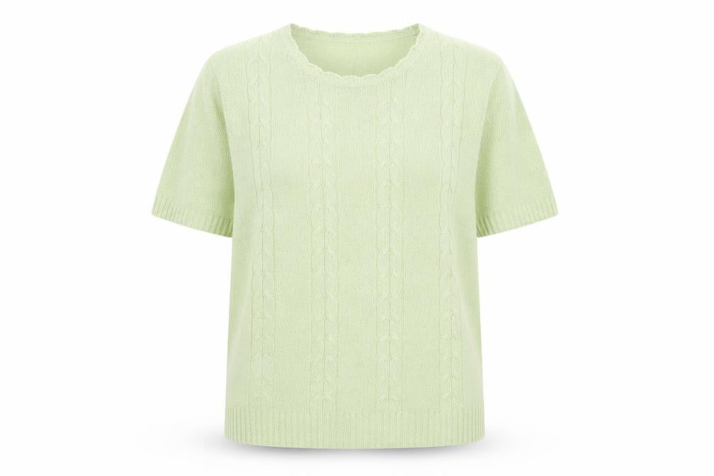 EWM Womens Green Boat Neck Acrylic Pullover Jumper Size L