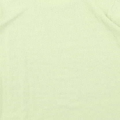 EWM Womens Green Boat Neck Acrylic Pullover Jumper Size L