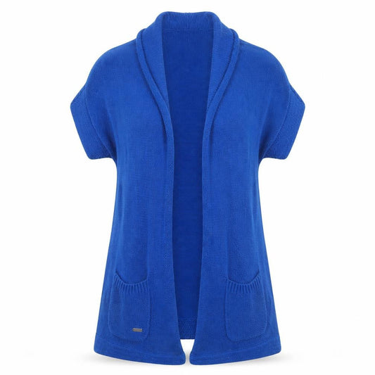 Debenhams Womens Blue V-Neck Cotton Cardigan Jumper Size 10