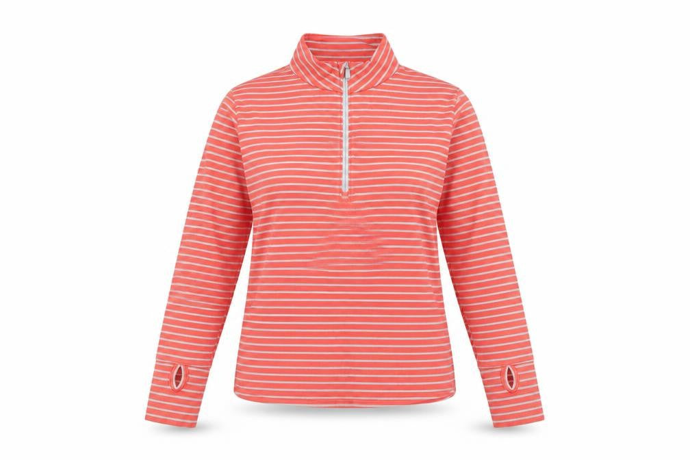 Palm Grove Womens Pink Striped Cotton Pullover Sweatshirt Size 10 Pullover