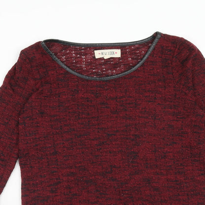 Next Womens Red Boat Neck Polyester Pullover Jumper Size 10