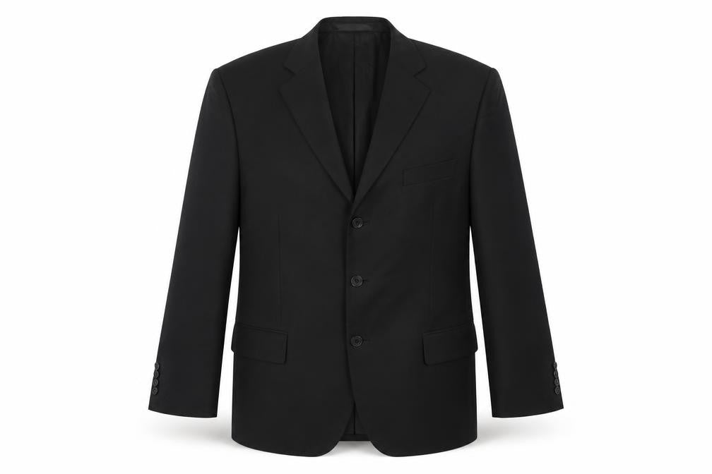 marks Mens Black Polyester Jacket Suit Jacket Size 40 Regular