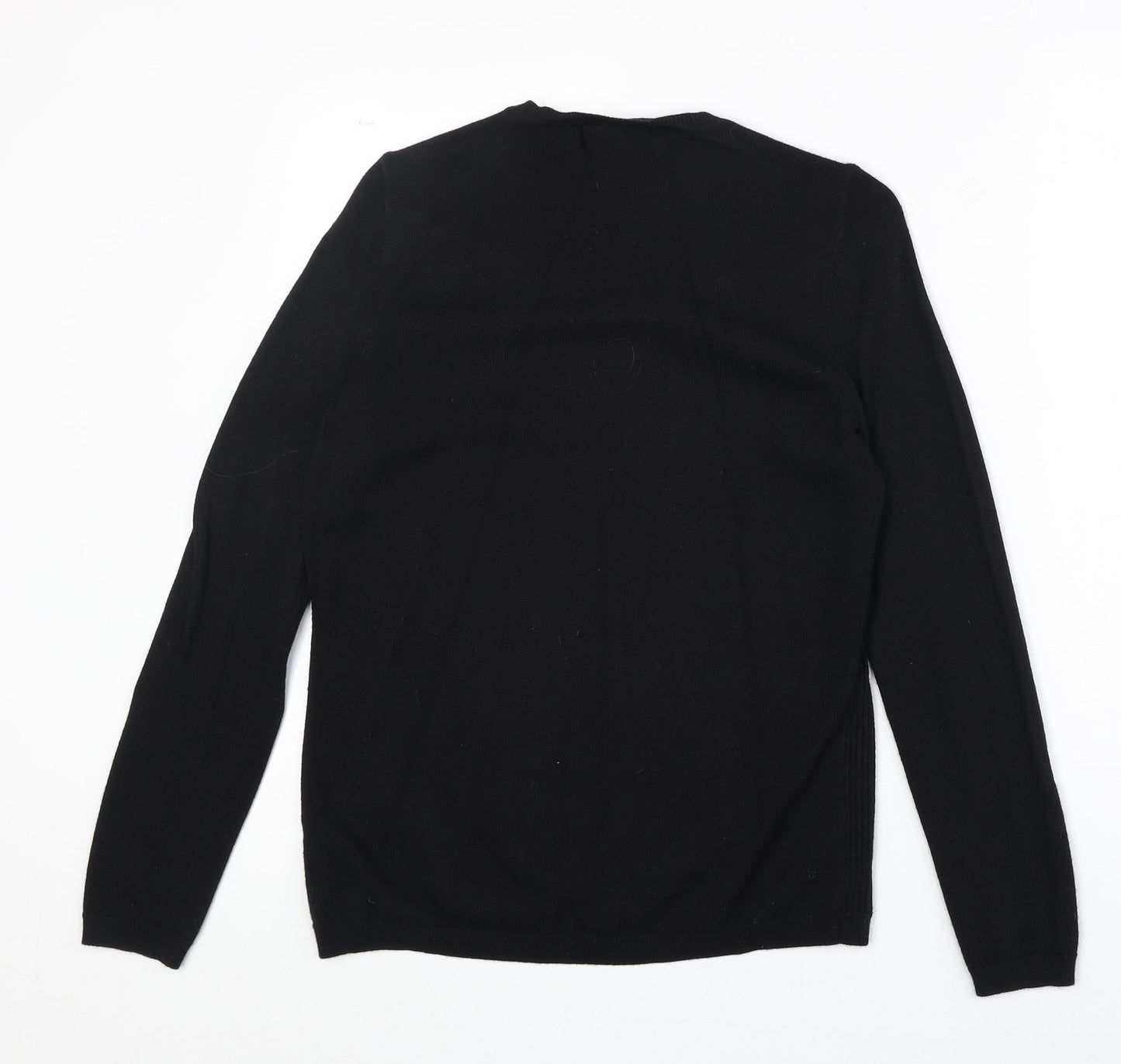 Marks and Spencer Womens Black V-Neck Polyimide Pullover Jumper Size 10