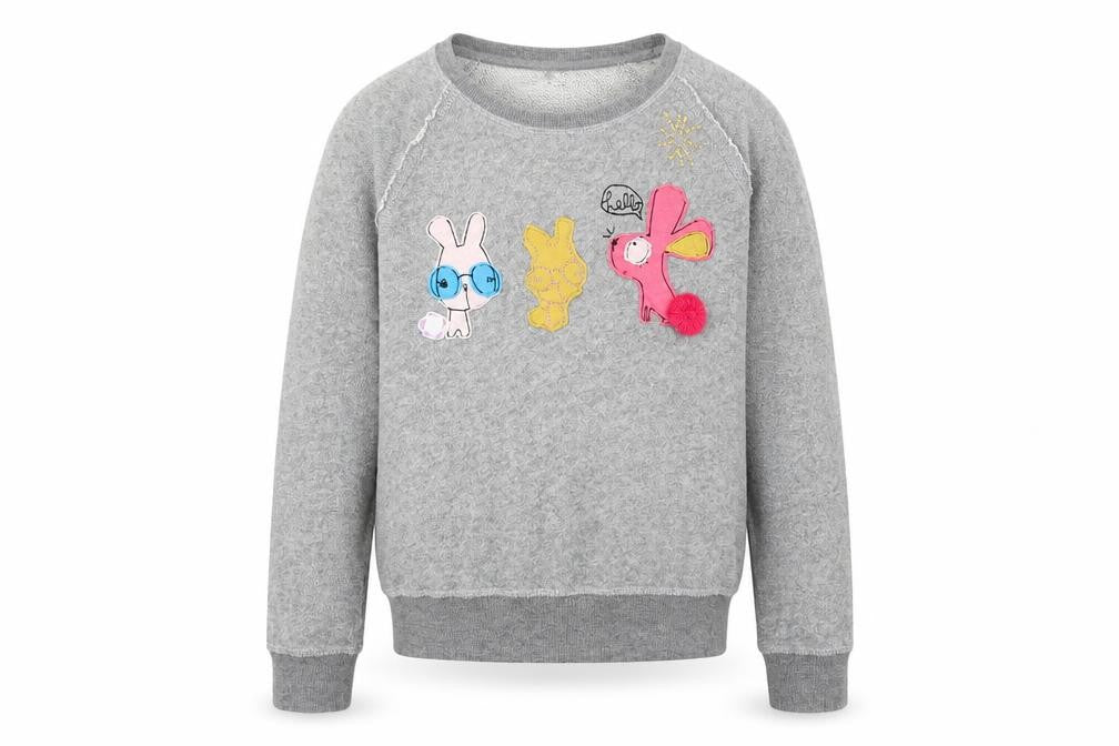 NEXT Girls Grey Cotton Pullover Sweatshirt Size 10 Years Pullover