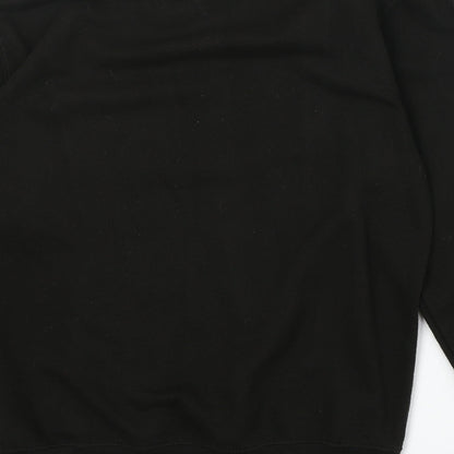 Awdis Womens Black Cotton Pullover Sweatshirt Size S Pullover - Father Christmas