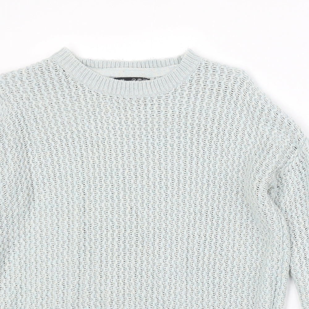 Atmosphere Womens Grey Boat Neck Acrylic Pullover Jumper Size 10