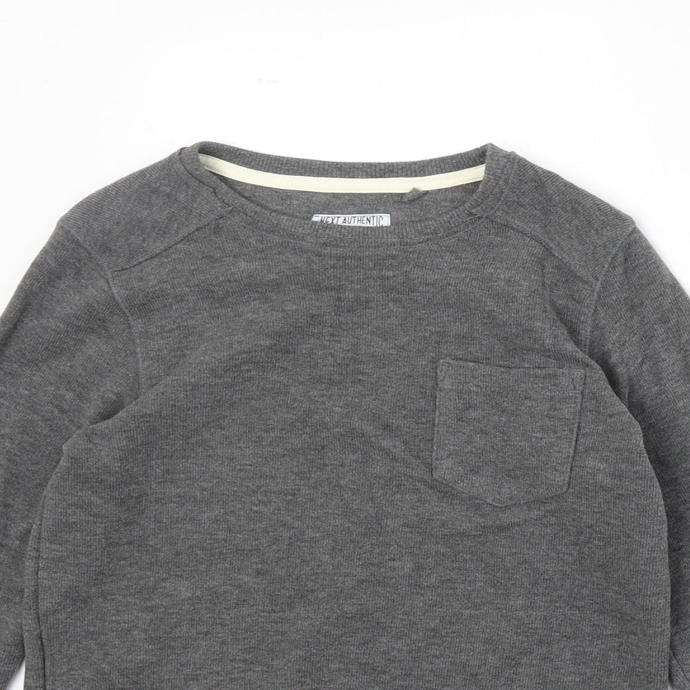 NEXT Boys Grey Cotton Pullover Sweatshirt Size 9 Years Pullover