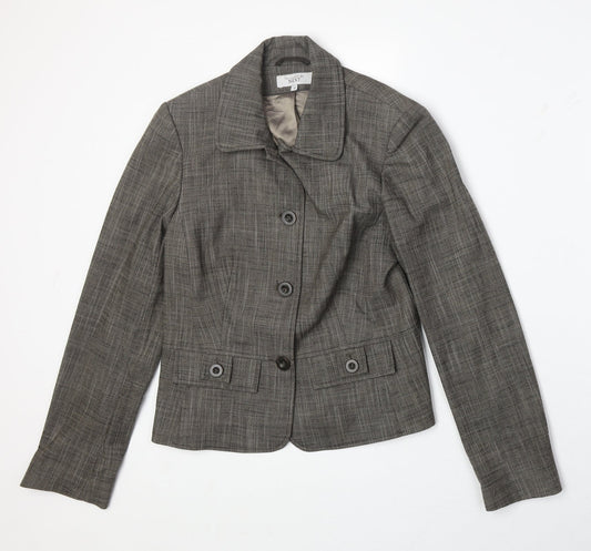 NEXT Womens Grey Jacket Blazer Size 12 Button