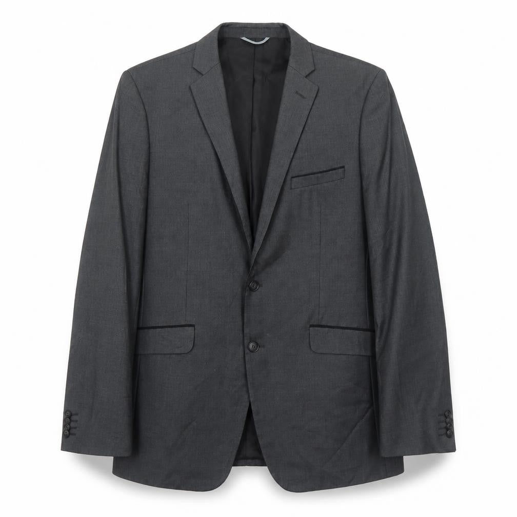 Burton Mens Grey Polyester Jacket Suit Jacket Size 42 Regular