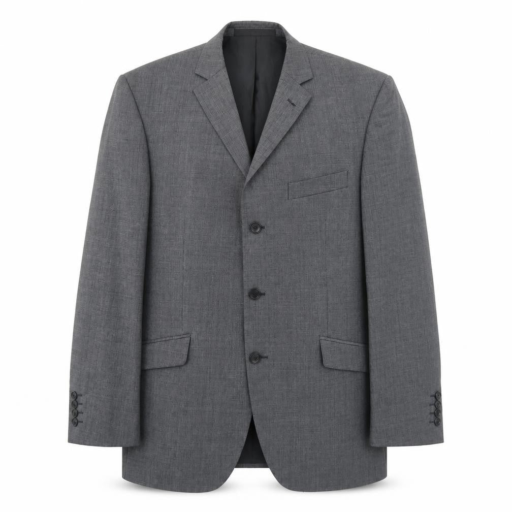 Marks & Spencer Mens Grey Polyester Jacket Blazer Size 42 Regular