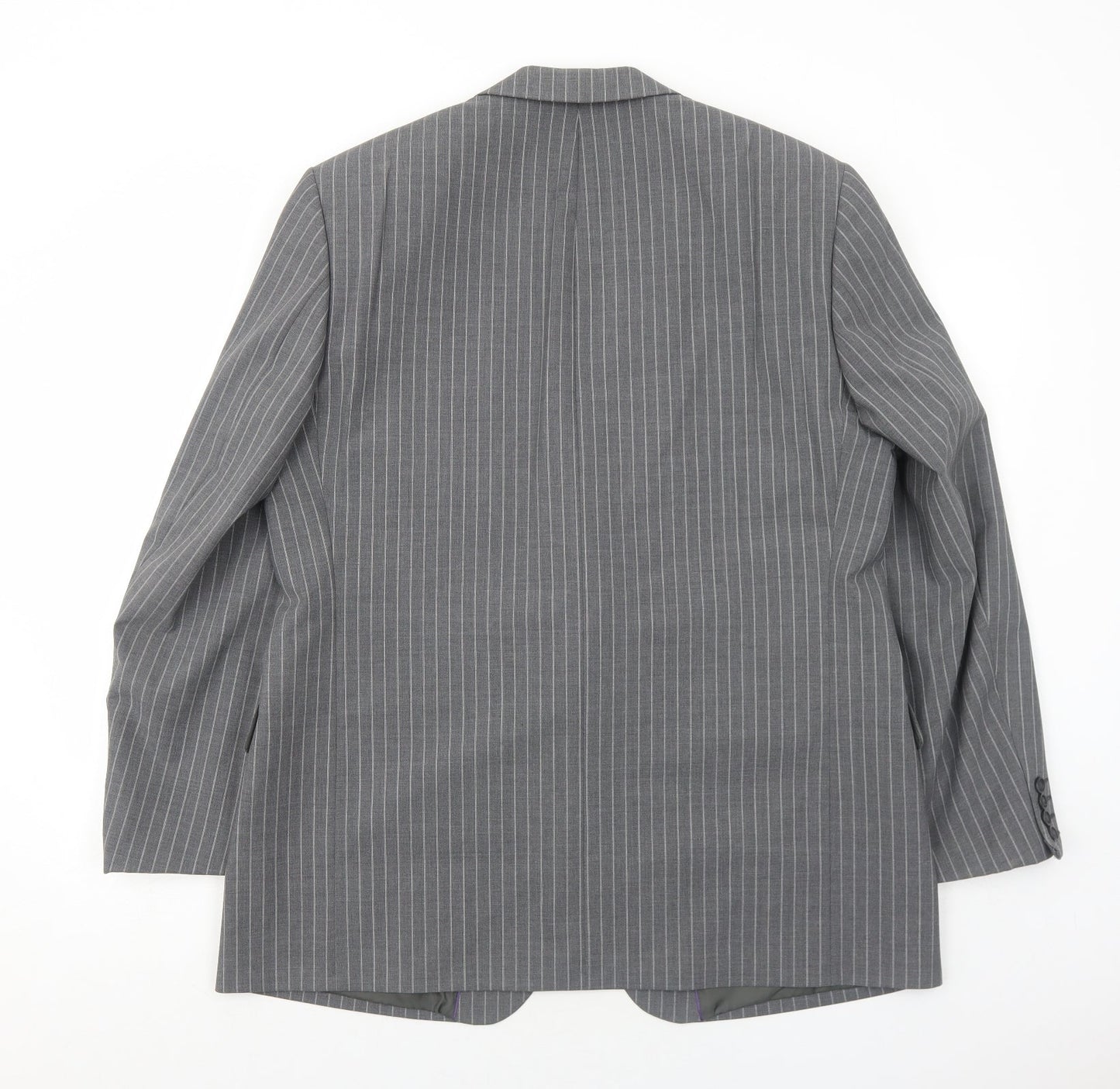 Taylor & Wright Mens Grey Striped Wool Jacket Suit Jacket Size 42 Regular