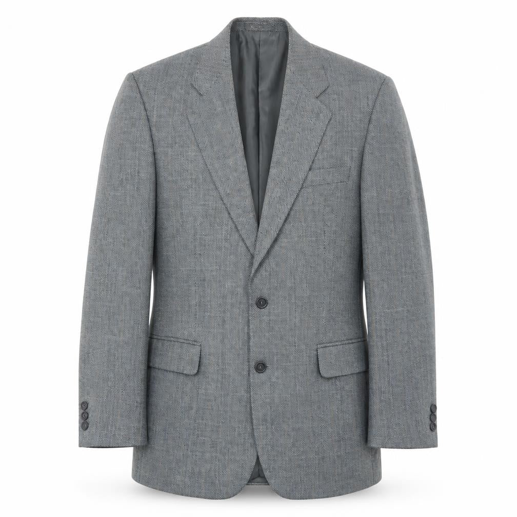 BHS Mens Grey Check Polyester Jacket Blazer Size 42 Regular