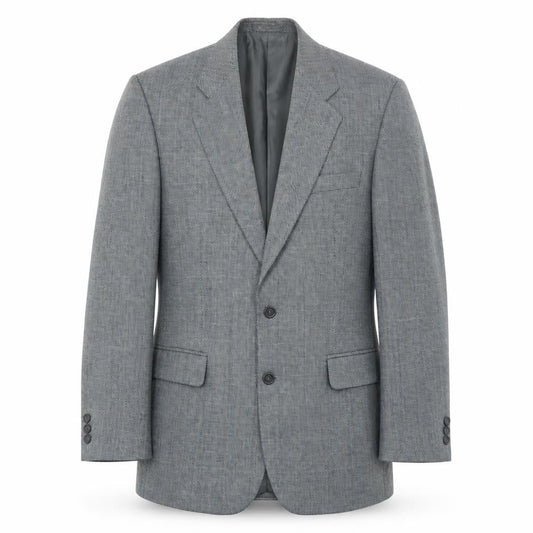 BHS Mens Grey Check Polyester Jacket Blazer Size 42 Regular