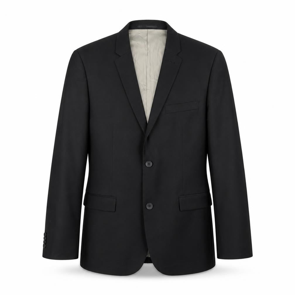 Topman Mens Black Polyester Jacket Suit Jacket Size 42 Regular