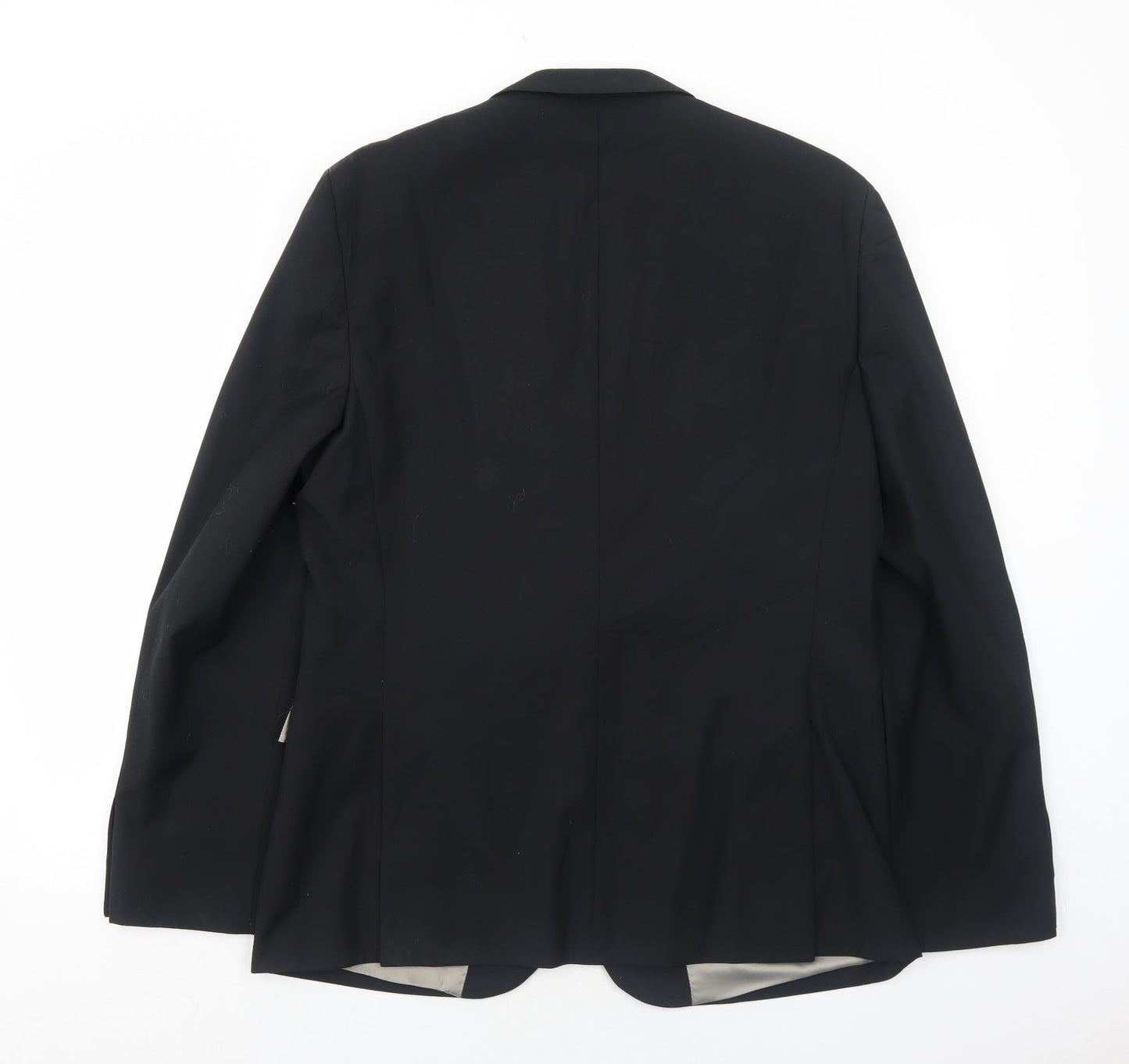Topman Mens Black Polyester Jacket Suit Jacket Size 42 Regular