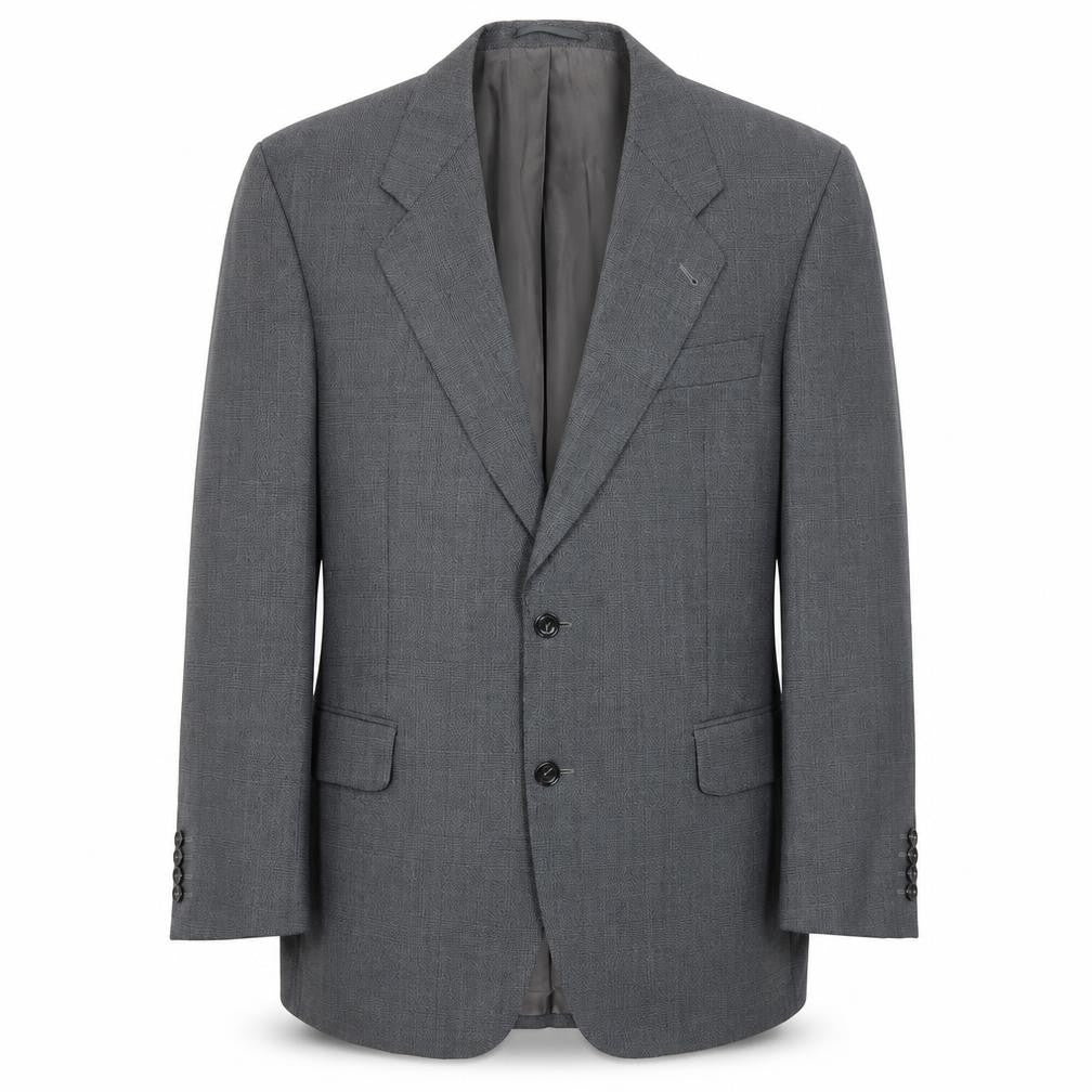 Max Chans Mens Grey Polyester Jacket Suit Jacket Size 44 Regular