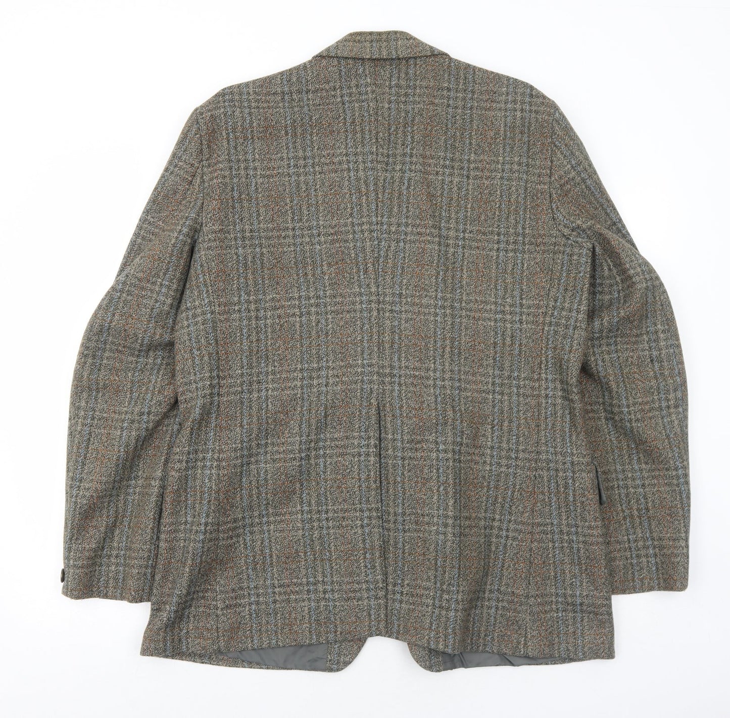 Grendale Mens Brown Plaid Wool Jacket Blazer Size 42 Regular