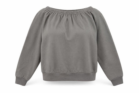 PRETTYLITTLETHING Womens Grey Cotton Pullover Sweatshirt Size S Pullover - Cropped