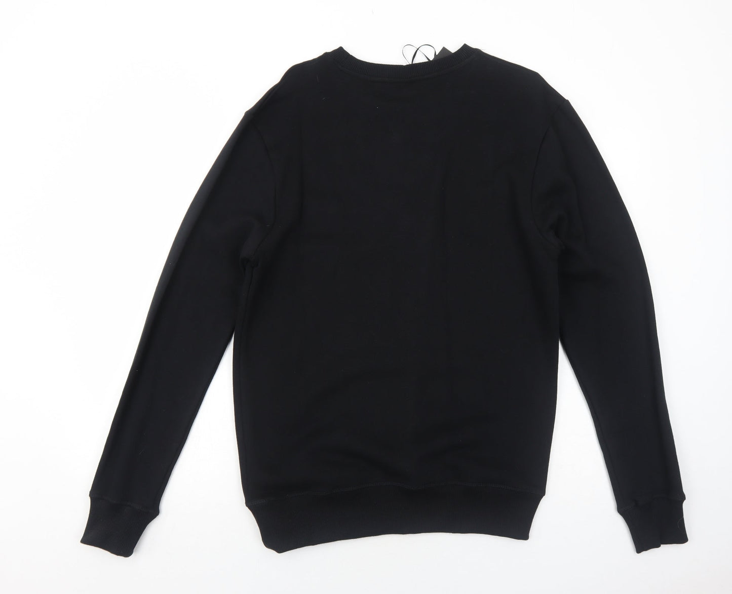 A Black and White Story Womens Black Cotton Pullover Sweatshirt Size L Pullover