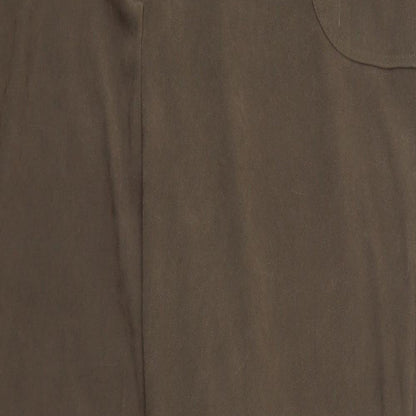 Casual Comfort Womens Brown Polyester Trousers Size 30 Regular Drawstring