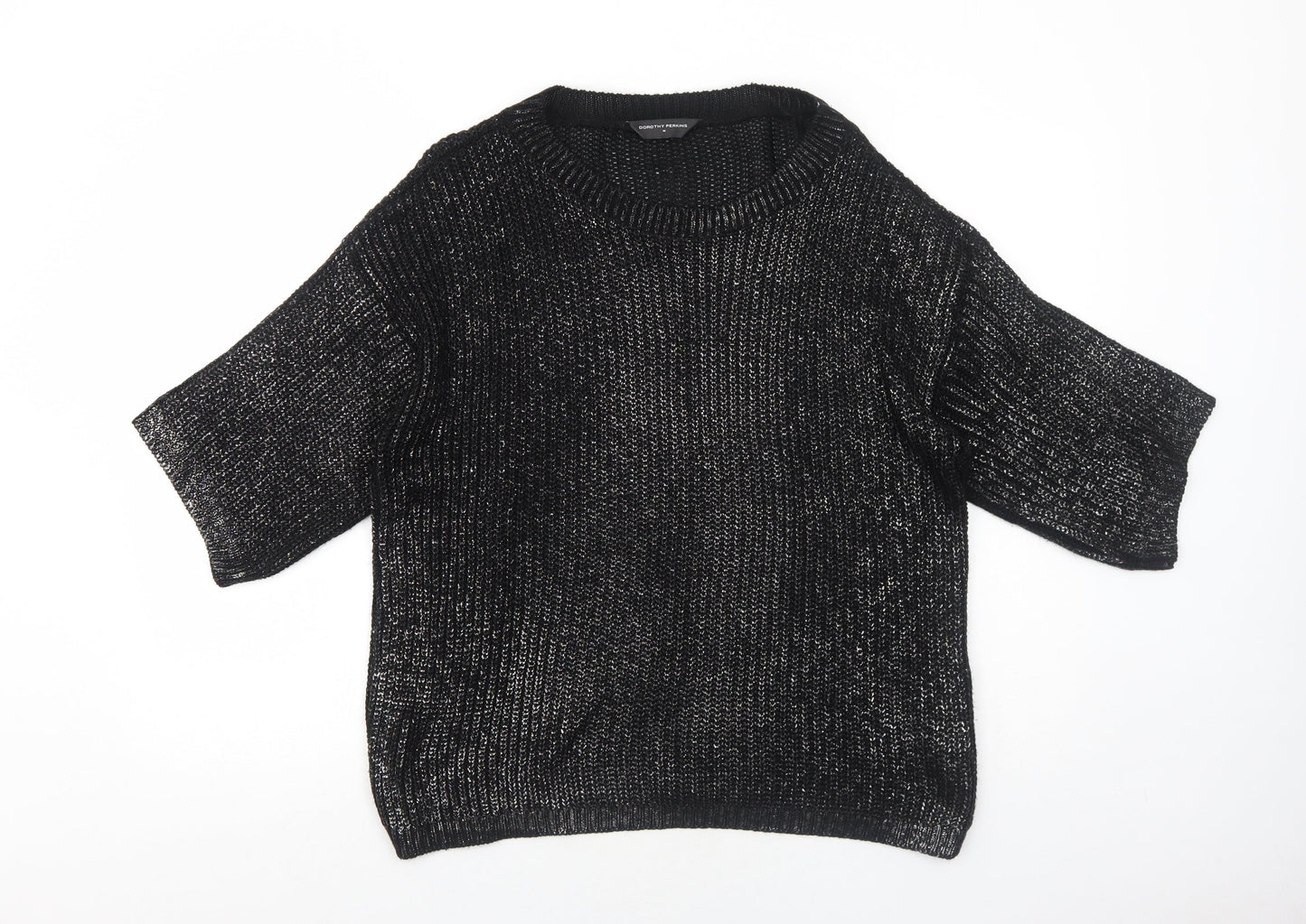 Dorothy Perkins Womens Black Round Neck Acrylic Pullover Jumper Size M