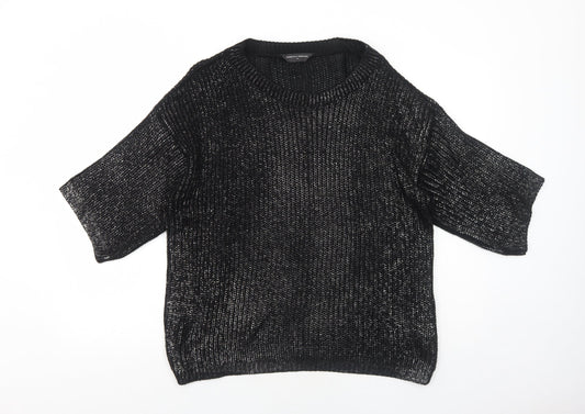 Dorothy Perkins Womens Black Round Neck Acrylic Pullover Jumper Size M