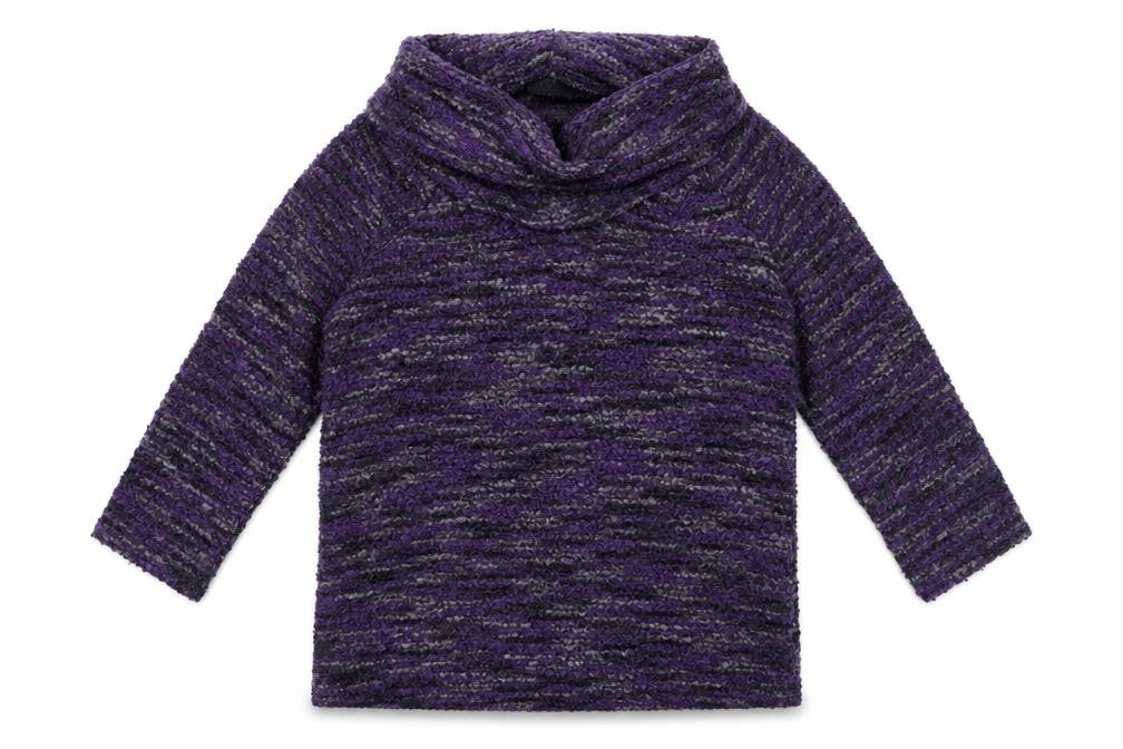 Klass Womens Purple Round Neck Acrylic Pullover Jumper Size S