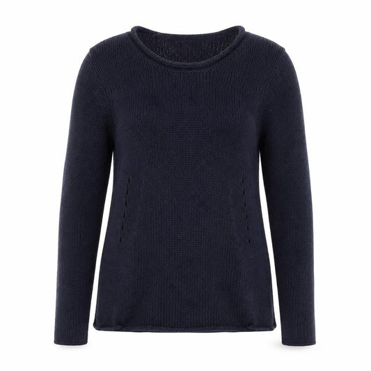 Gina Tricot Womens Blue Round Neck Acrylic Pullover Jumper Size XS
