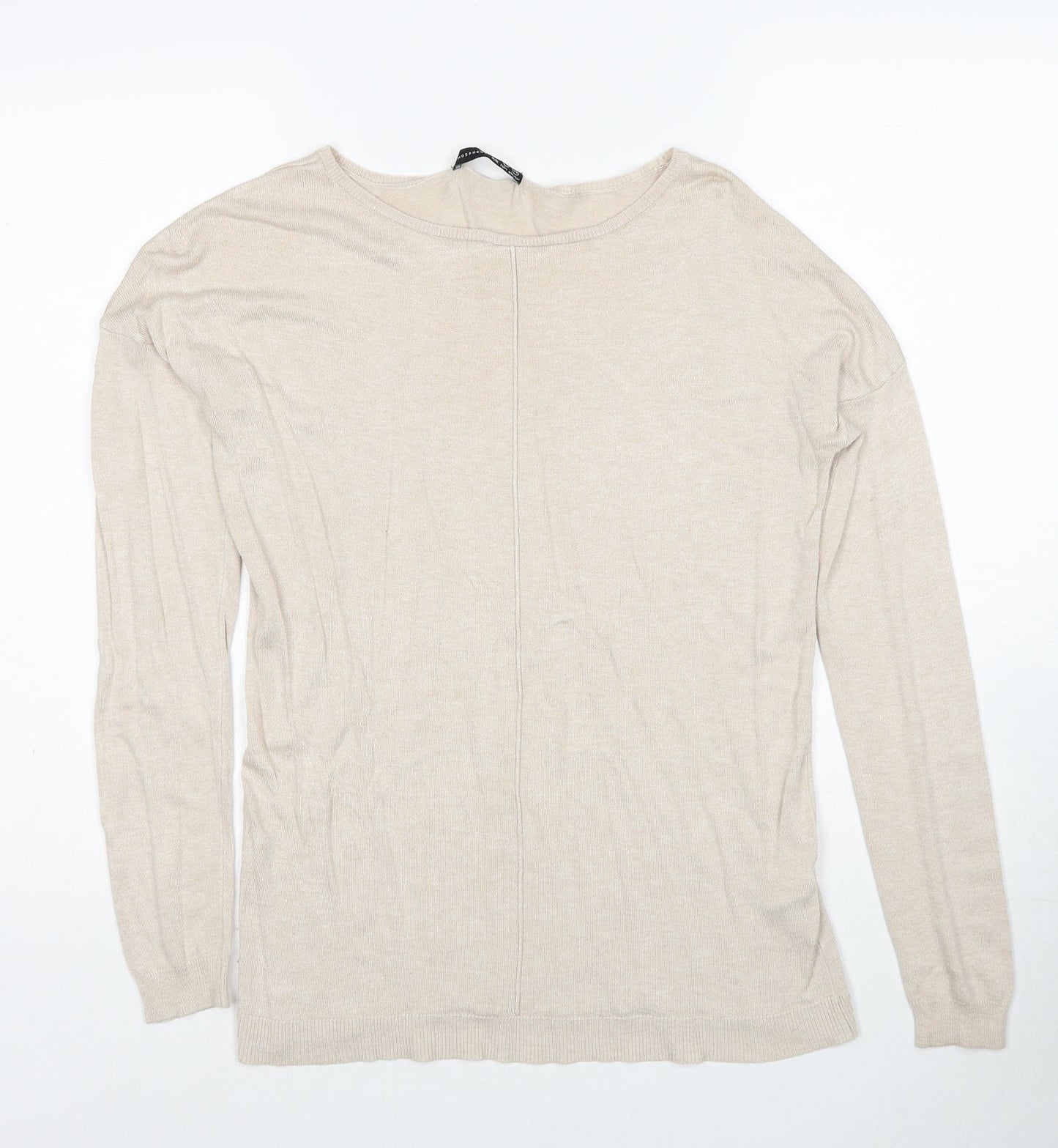 Atmosphere Womens Beige Boat Neck Viscose Pullover Jumper Size 8