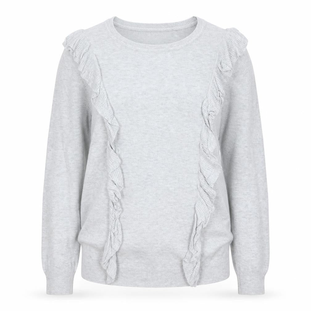 Peacocks Womens Grey Round Neck Viscose Pullover Jumper Size 12