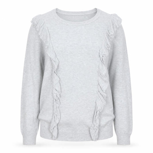 Peacocks Womens Grey Round Neck Viscose Pullover Jumper Size 12