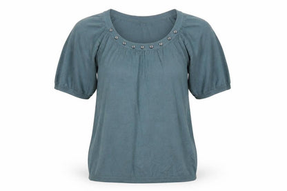 Klass Womens Blue Round Neck Viscose Pullover Jumper Size M