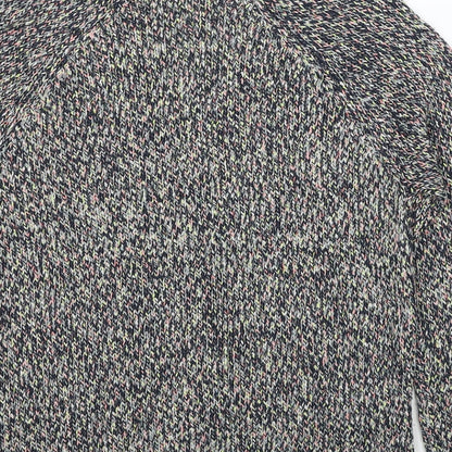 Marks & Spencer Womens Multicoloured V-Neck Acrylic Pullover Jumper Size 8