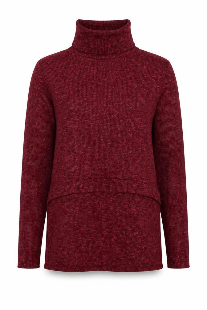 Bershka Girls Red Roll Neck Viscose Pullover Jumper Size S Pullover