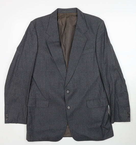 New Cavendish Mens Grey Wool Jacket Blazer Size 38 Regular
