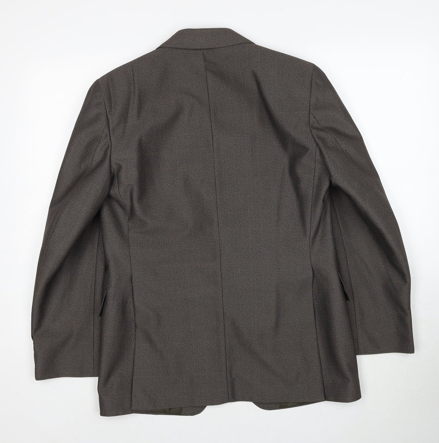 Lirella Mens Grey Polyester Jacket Suit Jacket Size 38 Regular