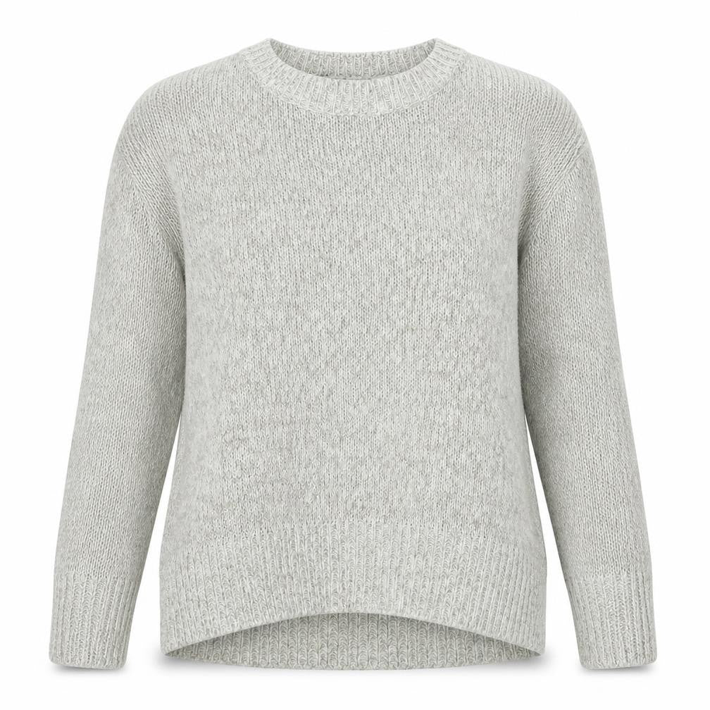New Look Womens Grey Round Neck Acrylic Pullover Jumper Size S