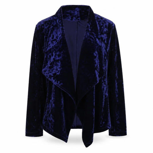 Avon Womens Blue Polyester Jacket Blazer Size 10 - Size 10-12