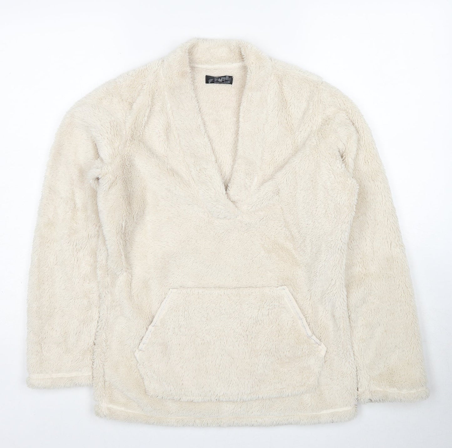 F&F Womens Beige Polyester Pullover Sweatshirt Size S Pullover